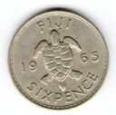 Fiji, 6 Pence, 1965